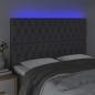 Preview: LED Kopfteil Dunkelgrau 144x7x118/128 cm Stoff