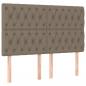 Preview: LED Kopfteil Taupe 144x7x118/128 cm Stoff