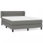 Preview: Boxspringbett mit Matratze Dunkelgrau 140x190 cm Stoff