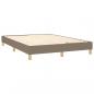 Preview: Boxspringbett mit Matratze Taupe 140x190 cm Stoff