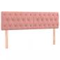 Preview: Boxspringbett mit Matratze Rosa 160x200 cm Samt