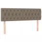 Preview: Boxspringbett mit Matratze & LED Taupe 140x200 cm Stoff