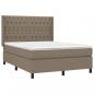 Preview: Boxspringbett mit Matratze Taupe 140x190 cm Stoff