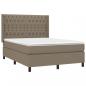 Preview: Boxspringbett mit Matratze Taupe 140x200 cm Stoff