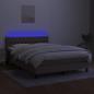 Preview: Boxspringbett mit Matratze & LED Taupe 140x200 cm Stoff