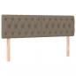 Preview: Boxspringbett mit Matratze & LED Taupe 140x190 cm Stoff