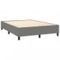 Preview: Boxspringbett mit Matratze & LED Dunkelgrau 140x190 cm Stoff