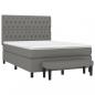 Preview: Boxspringbett mit Matratze Dunkelgrau 140x190 cm Stoff