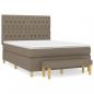 Preview: Boxspringbett mit Matratze Taupe 140x200 cm Stoff