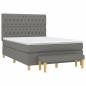 Preview: Boxspringbett mit Matratze Dunkelgrau 140x200 cm Stoff