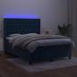 Preview: Boxspringbett mit Matratze & LED Dunkelblau 140x200 cm Samt