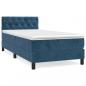 Preview: Boxspringbett mit Matratze Dunkelblau 80x200 cm Samt