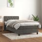 Preview: ARDEBO.de - Boxspringbett mit Matratze Dunkelgrau 80x200 cm Samt