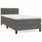 Preview: Boxspringbett mit Matratze Dunkelgrau 80x200 cm Samt