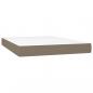 Preview: Boxspringbett mit Matratze Taupe 140x190 cm Stoff