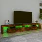 Preview: TV-Schrank mit LED-Leuchten Räuchereiche 260x36,5x40 cm