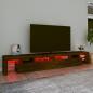 Preview: TV-Schrank mit LED-Leuchten Braun Eichen-Optik 260x36,5x40 cm