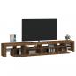 Preview: TV-Schrank mit LED-Leuchten Braun Eichen-Optik 260x36,5x40 cm