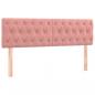 Preview: Boxspringbett mit Matratze Rosa 160x200 cm Samt