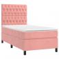 Preview: Boxspringbett mit Matratze Rosa 80x200 cm Samt