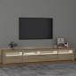 Preview: TV-Schrank mit LED-Leuchten Sonoma-Eiche 240x35x40 cm