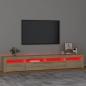 Preview: TV-Schrank mit LED-Leuchten Sonoma-Eiche 240x35x40 cm