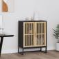 Preview: ARDEBO.de - Sideboard Schwarz 60x30x75 cm Holzwerkstoff