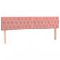 Preview: Kopfteile 2 Stk. Rosa 90x7x78/88 cm Samt