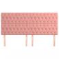 Preview: Kopfteile 4 Stk. Rosa 90x7x78/88 cm Samt