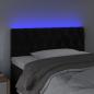 Preview: LED Kopfteil Schwarz 90x7x78/88 cm Samt