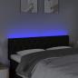 Preview: LED Kopfteil Schwarz 144x7x78/88 cm Stoff