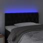 Preview: LED Kopfteil Schwarz 100x7x78/88 cm Samt