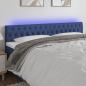 Preview: ARDEBO.de - LED Kopfteil Blau 180x7x78/88 cm Stoff