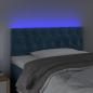 Preview: LED Kopfteil Dunkelblau 90x7x78/88 cm Samt