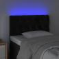 Preview: LED Kopfteil Schwarz 80x7x78/88 cm Samt