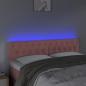 Preview: LED Kopfteil Rosa 144x7x78/88 cm Samt