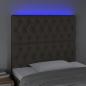 Preview: LED Kopfteil Taupe 90x7x118/128 cm Stoff