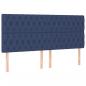 Preview: LED Kopfteil Blau 180x7x118/128 cm Stoff