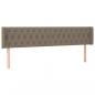 Preview: LED Kopfteil Taupe 183x16x78/88 cm Stoff