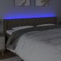 Preview: LED Kopfteil Taupe 183x16x78/88 cm Stoff