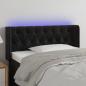 Preview: ARDEBO.de - LED Kopfteil Schwarz 93x16x78/88 cm Samt