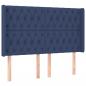 Preview: LED Kopfteil Blau 147x16x118/128 cm Stoff