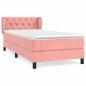 Preview: Boxspringbett mit Matratze Rosa 80x200 cm Samt