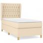 Preview: Boxspringbett mit Matratze Creme 100x200 cm Stoff