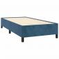 Preview: Boxspringbett mit Matratze Dunkelblau 90x200 cm Samt