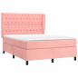 Preview: Boxspringbett mit Matratze Rosa 140x190 cm Samt