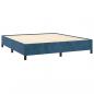 Preview: Boxspringbett mit Matratze Dunkelblau 180x200 cm Samt