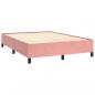 Preview: Boxspringbett mit Matratze Rosa 140x200 cm Samt