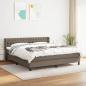 Preview: ARDEBO.de - Boxspringbett mit Matratze Taupe 180x200 cm Stoff