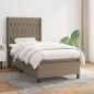 Preview: ARDEBO.de - Boxspringbett mit Matratze Taupe 90x190 cm Stoff